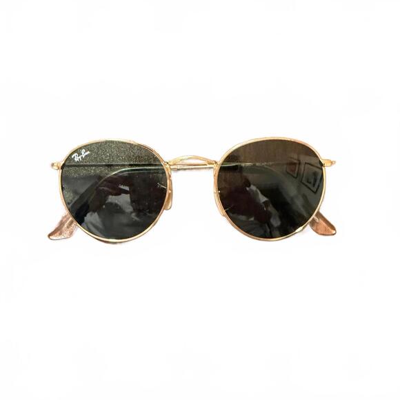 Ray-Ban RB3447 Round Metal Gold Green - Picture 1 of 4